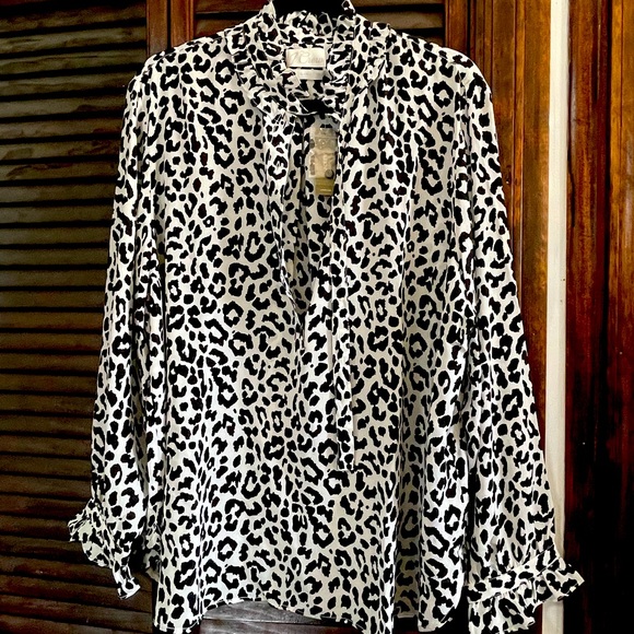 J. Crew Tops - NWT J.Crew Silk Leopard top - size 20